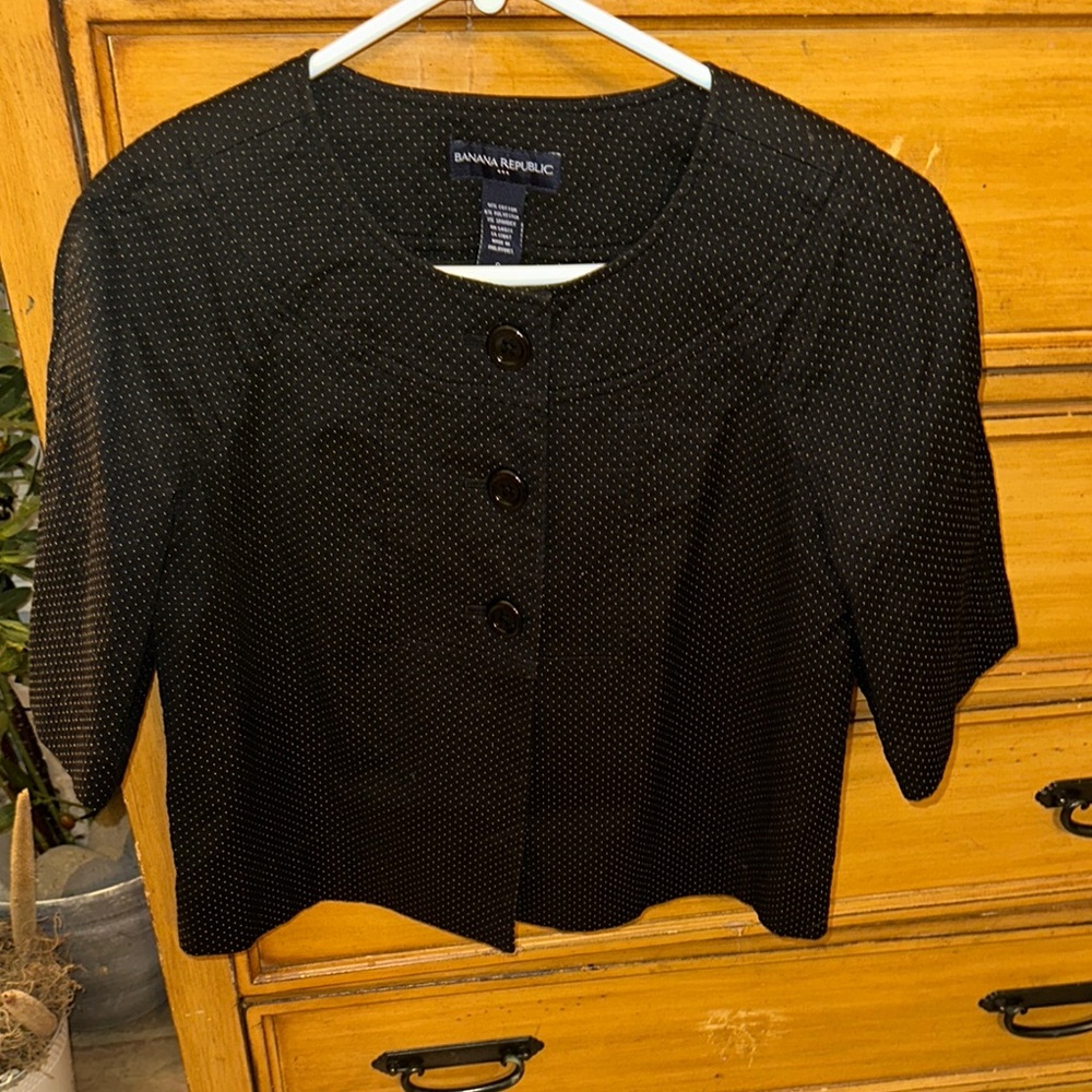 Banana Republic Black Polka Dot Jacket